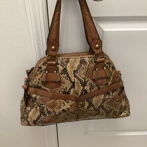 Jessica Simpson Faux Snakeskin Purse Bag Tote